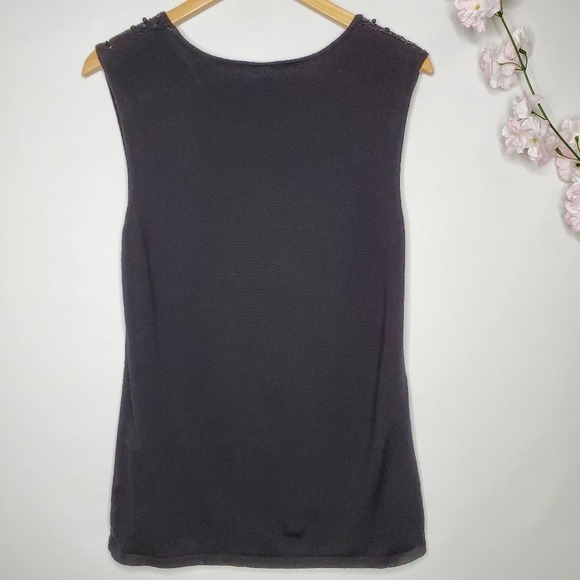 Alex Marie Beaded Sleeveless Top Black Size M - Picture 5 of 8